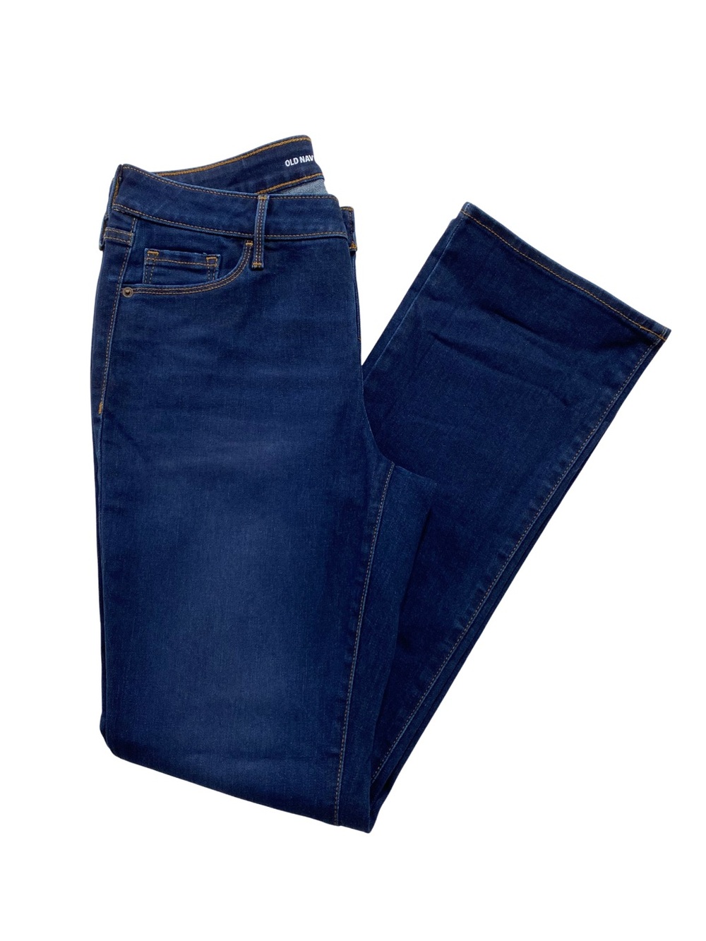 NWT Old Navy Kicker Bootcut Jeans Size 10 Mid Rise Dark Wash Indigo Fern Stretch